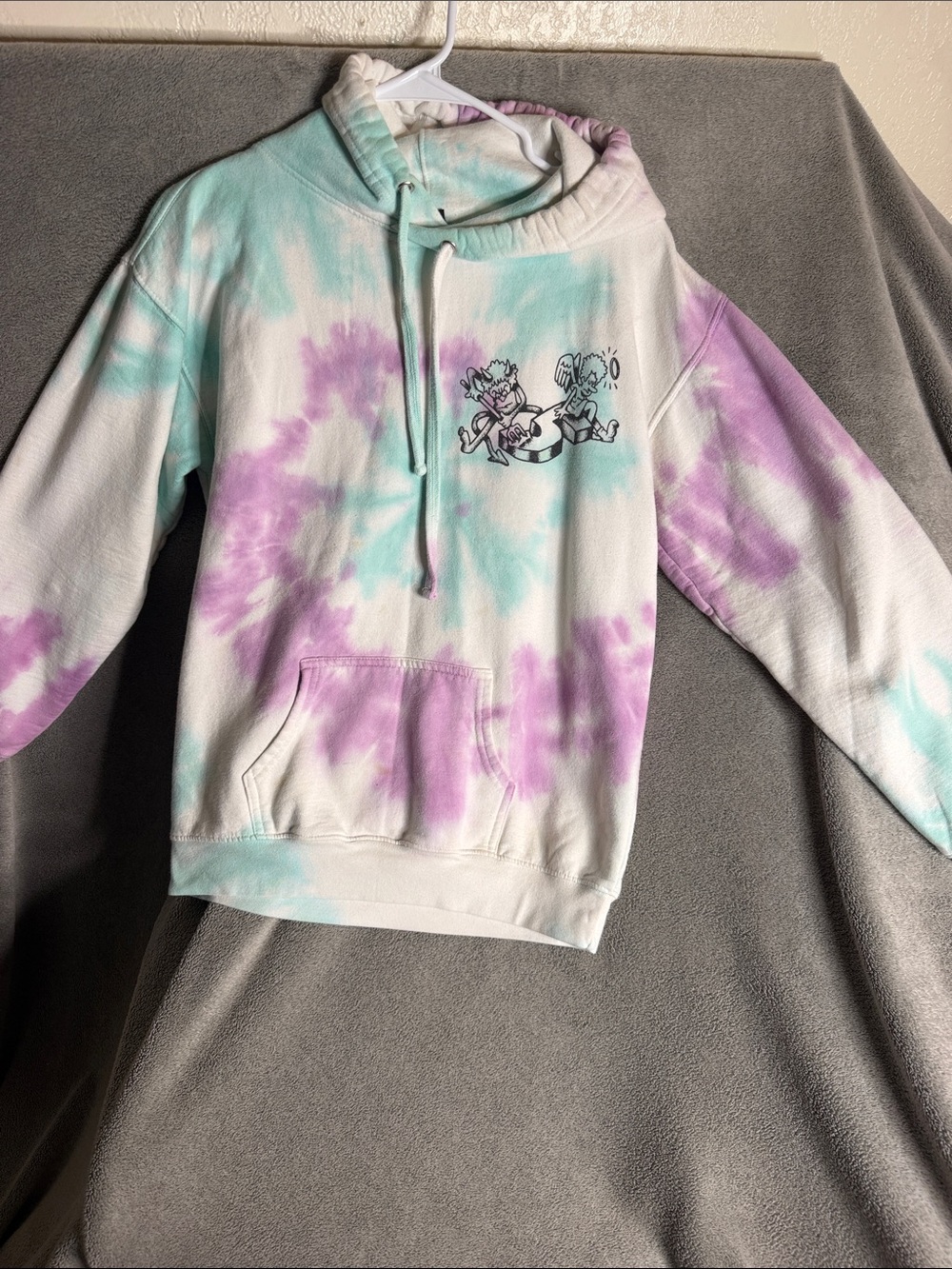 Channel 5 Tie-Dye Hoodie with Cartoon Graphic
